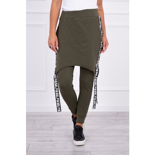 Kesi Pants/suit with khaki selfie inscription Slike