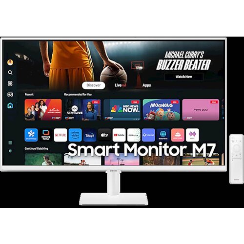 Samsung Monitor 32 M70D M7 Smart, VA, 3840x2160, 2xHDMI, USB-C, Wi-Fi, zvočnik, bel - - https://eprel.ec.europa.eu/labels/electronicdisplays/Label_1956451.pdf, https://eprel.ec.europa.eu/fiches/electronicdisplays/Fiche_1956451_SL.pdf - Bela - 716.1 x 517.0 x 193.5 mm - 6,8 kg - Brezžični prikaz, SmartThings Hub, HDR10 - 24 - Avtera - F Cene