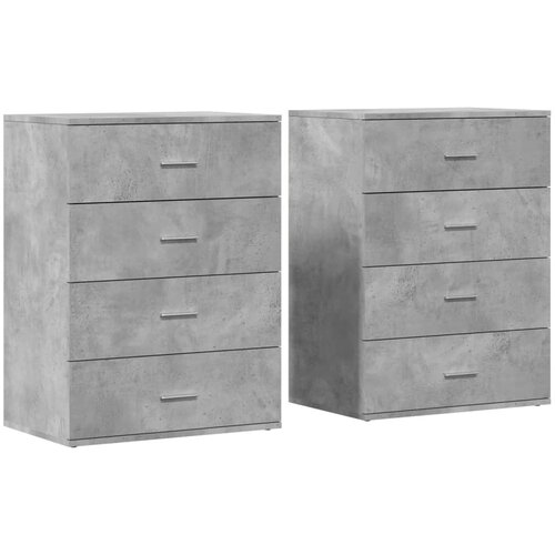 vidaXL Komoda 2 kosa betonsko siva 60x39x80 cm inženirski les, (21274270) Cene