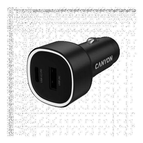Canyon ondrive 85 pd 85w usb-a+usb-c black car charger ( CNE-CCABR8AC ) Slike