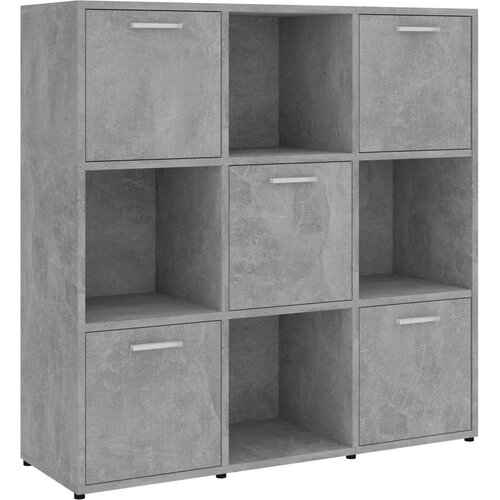 VidaXL Knjižna omara betonsko siva 90x30x90 cm iverna plo&amp;scaron;ča Slike