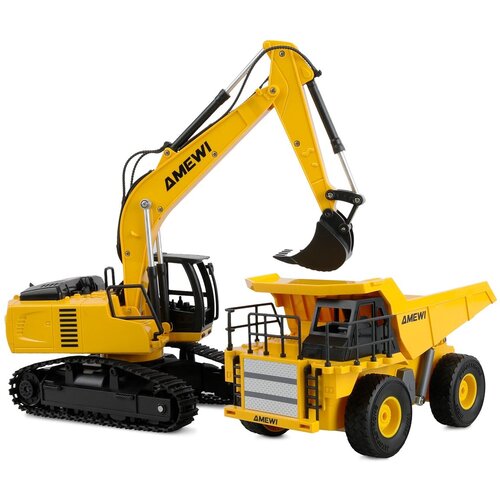  Amewi 22710 Radio-Controlled (RC) model Excavator Electric engine 1:24 Cene
