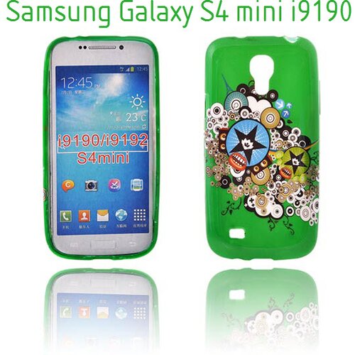  Gumijasti / gel etui Art za Samsung Galaxy S4 mini - Green Circles Slike