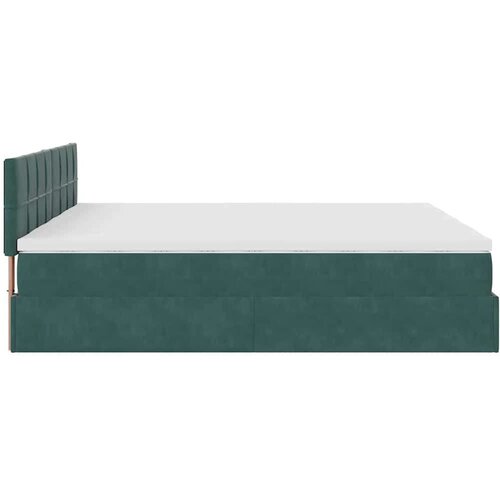 VidaXL okvir kreveta s madracima tamnozeleni 200x200cm bar&amp;scaron;unasti Slike