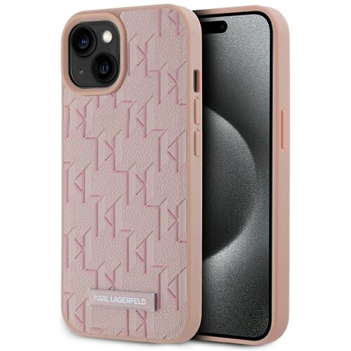 Karl Lagerfeld OVITEK USNJENI MONOGRAM ZA IPHONE 15 PRO ZA LOGOTIP MAGSAFE, (5000010512) Cene