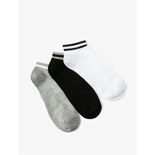 Koton 3-Pack of Booties Socks Multi Color Strip Detailed Cene