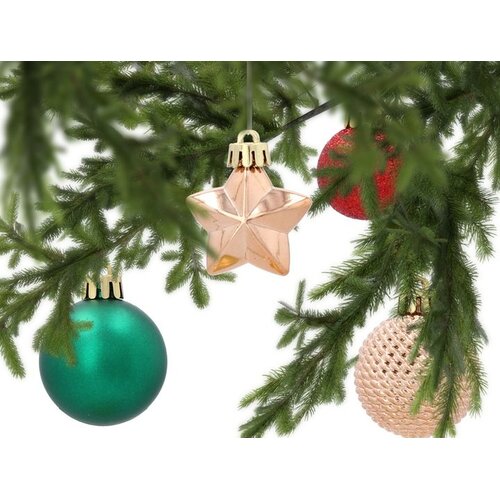 Molarem Home Set od 32 božićne kuglice u klasičnim blagdanskim bojama Slike