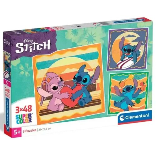 Clementoni Disney+Stitch i Angel 3x48 komada Supercolor puzzle - Cene