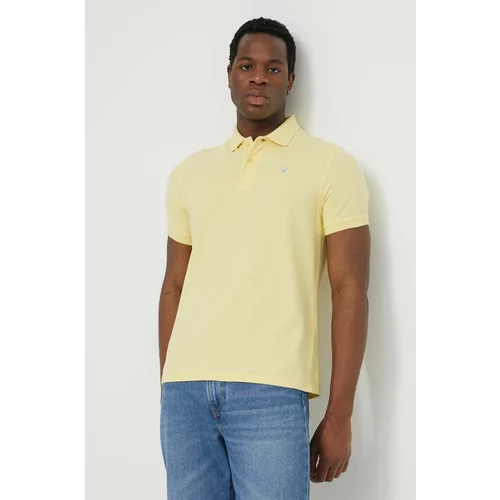 Barbour Pamučna polo majica boja: žuta, bez uzorka