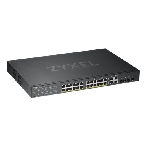 Zyxel GS1920-24HPv2 28-vratni Smart Managed PoE switch (omrežni preklopnik), 24x Gigabit bakrenih PoE priključkov in 4x Gigabit dual pers Cene