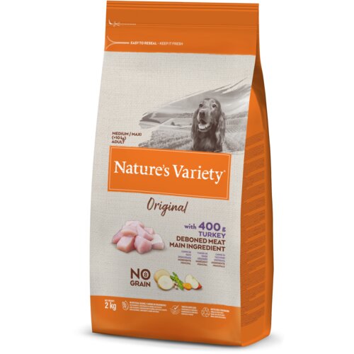 Nature's Variety suva hrana sa ukusom ćuretine za odrasle pse original gf medium adult 2kg Slike