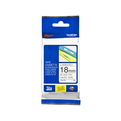 Brother TZe-241 crna na belo 18mm Slike