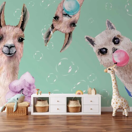  Foto tapeta - Crazy Llamas 300x210 Vodootporna Slike