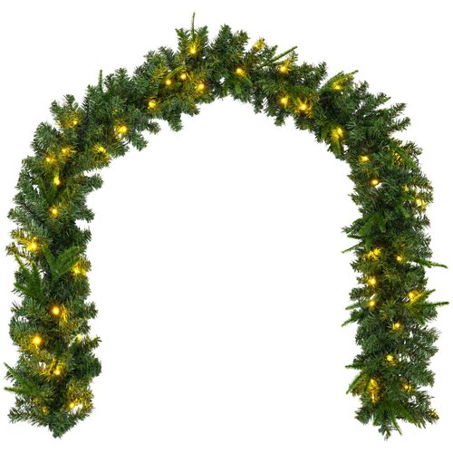  Božićni vijenci Zelena 270 cm PVC i PE 50 LED lampica Slike