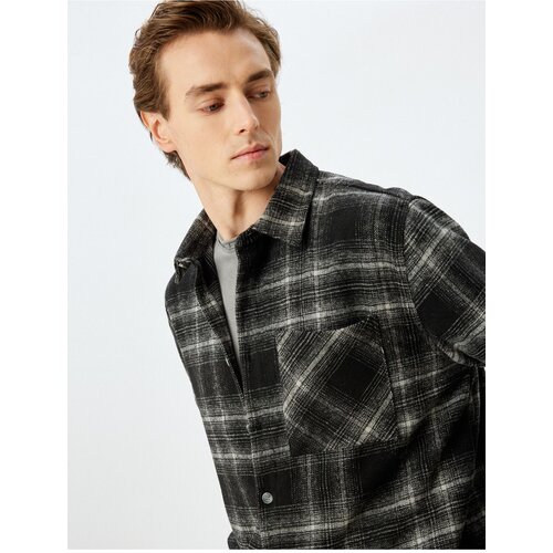 Koton Winter Long Sleeve Lumberjack Shirt with Pocket Detail Slike