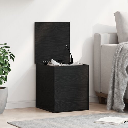 VidaXL Shranjevalna &amp;scaron;katla Črni hrast 40x42x46 cm iz umetnega lesa Slike