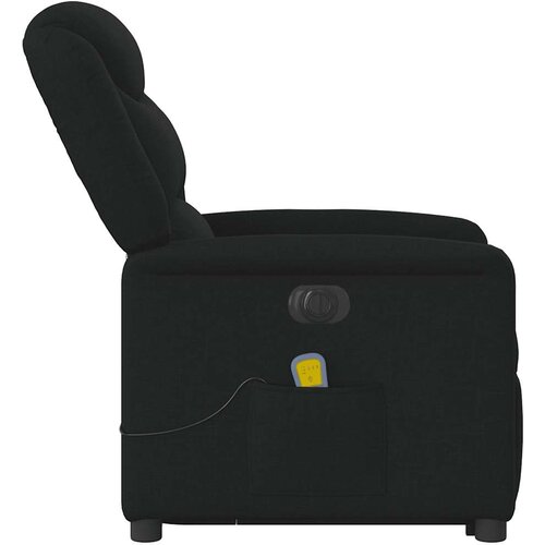  Električni masažni naslonjač na podizanje od tkanine crni Slike