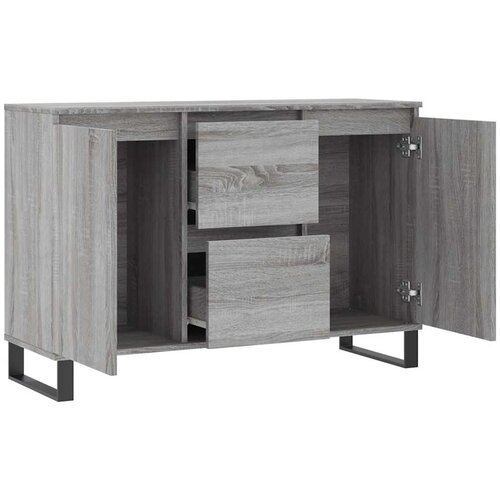  Komoda sivog hrasta sonome 101,5x35x70 cm od konstruiranog drva Slike