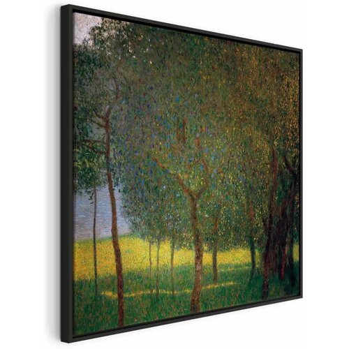 Slika - Gustav Klimt &ndash; Fruit trees on Attersee 80x80 U crnom drvenom okviru Cijene