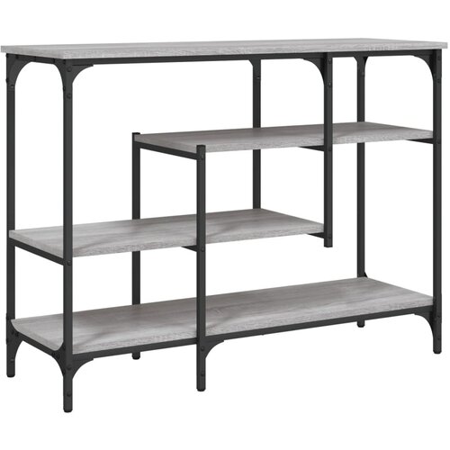 Maison Chic konzolna miza - miza ob steni s policami siva sonoma 100x35x75 cm, (21785877) Slike