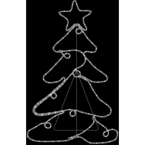  Figura božićnog drvca sa 144 LED žarulje 88 x 56 cm Slike