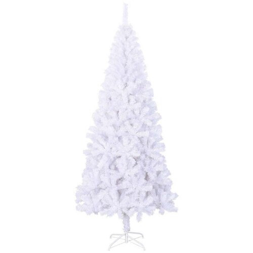  Umjetno božićno drvce s stalakom Bijelo 240 cm PVC i čelik Slike