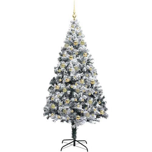 VidaXL Umjetno božićno drvce s 300 LED svjetlima Zelena 210 x 135 cm Slike