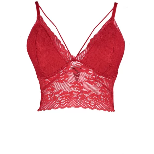 Trendyol Curve Red Piping Detailed Bustier