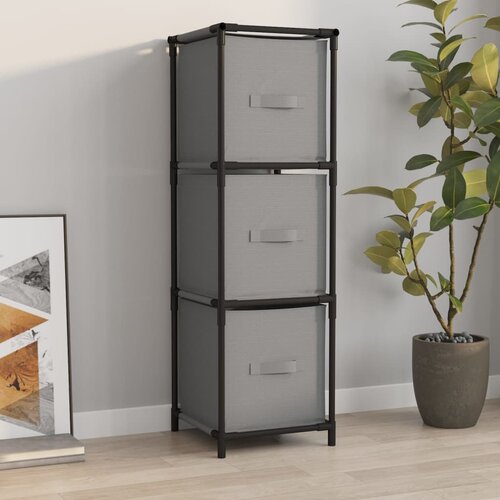 vidaXL Omara s 3 predali iz blaga siva 34x34x101 cm jeklo Cene