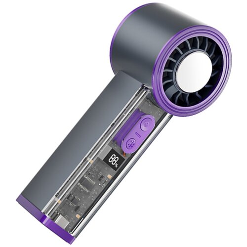 INF Prosojen ročni ventilator, 100-stopenjski zaslon, LED, 2000mAh Gray, (5000286485) Cene