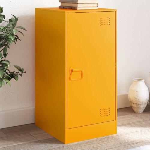 VidaXL Komoda gorčično rumena 34,5x39x73 cm jeklo Slike