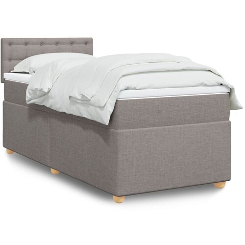  The Living Store Box spring postelja z vzmetnico taupe 90x200 cm blago - Box Spring Postelja, (21517623) Slike