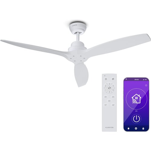 Klarstein Santa Elena Smart 52" stropni ventilator | 9 060 m3/h | 6 nastavitev hitrosti | daljinski upravljalnik | Smart Cene