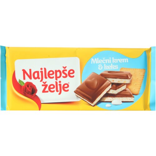 Štark Čokolada Najlepše želje mlečni krem i keks 184g Cene