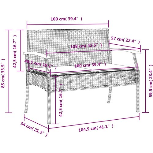  3-dijelni vrtni blagovaonski set sivi od poliratana Siva 140 cm table length Slike