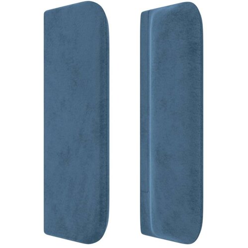  Vzglavje z u&amp;scaron;esi temno modro 203x16x78/88 cm žamet, (20792548) Slike