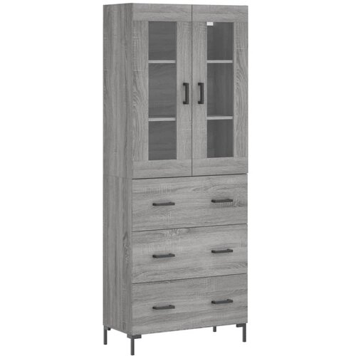  Visoka komoda siva sonome 69,5x34x180 cm od konstruiranog drva Slike