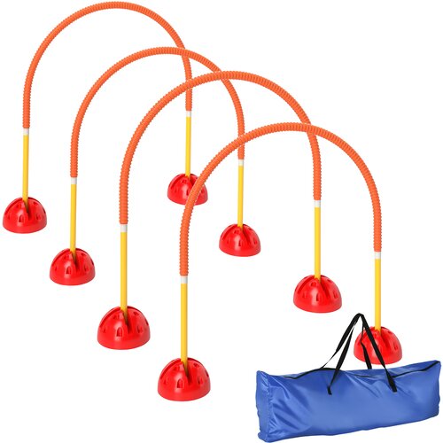 PawHut Agility komplet za pse, 4-delna oprema za agility trening psov s 4 vrati, (5000240023) Slike