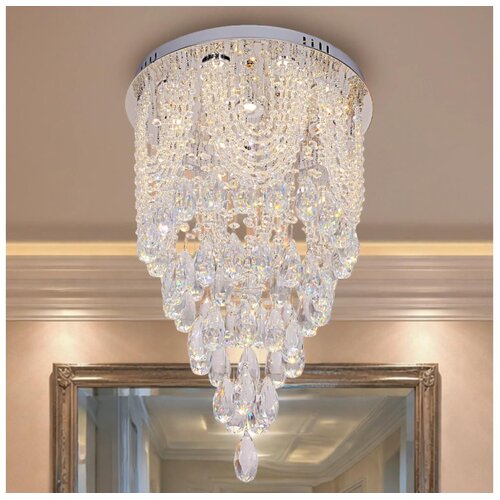  LED kristalno plafonsko svetlo MAJURO LED/30W/230V &Oslash; 40 cm sjajni hrom + daljinski upravljač Cene