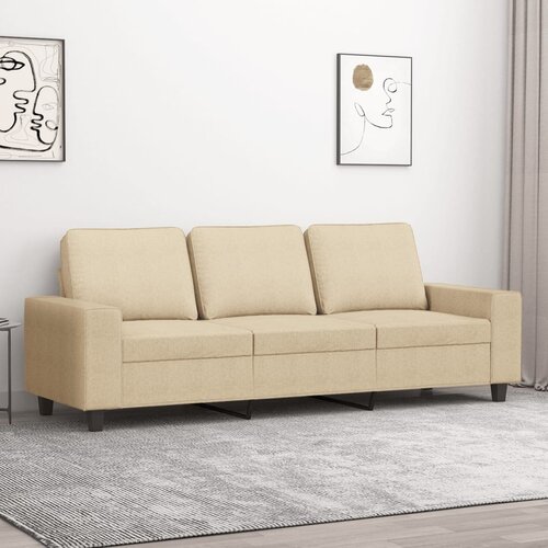 vidaXL Trosjed od tkanine krem 180 cm Cijene