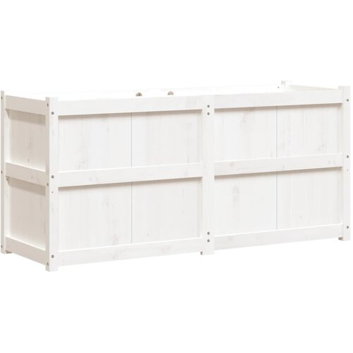  Vrtna sadilica bijela 150 x 50 x 70 cm od masivne borovine Slike