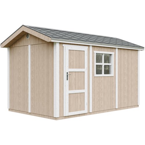 Timbela Vrtna hišica vrhunske kakovosti 8,68 m² - V252x250x412 cm - s tlemi in bitumenskimi ploščicami - M914-TERRA BROWN, (5000117209) Cene