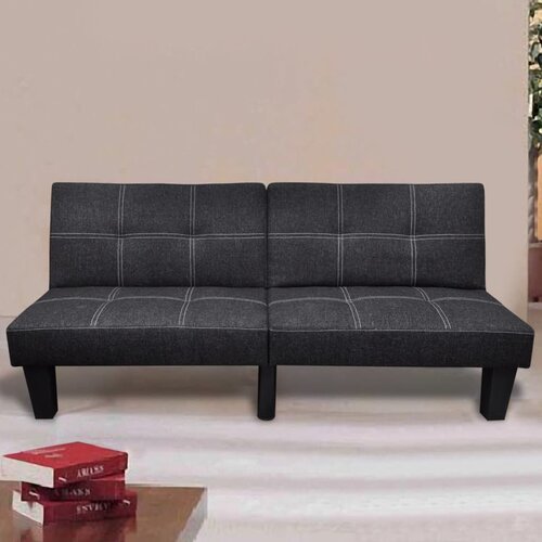 SOFA Nastavljiv kavč z ležiščem iz blaga črne barve Cene