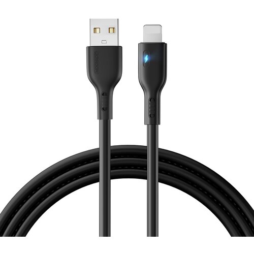 Joyroom iPhone kabel z LED indikatorjem USB - Lightning 2.4A 2m črn, (21090643) Cene