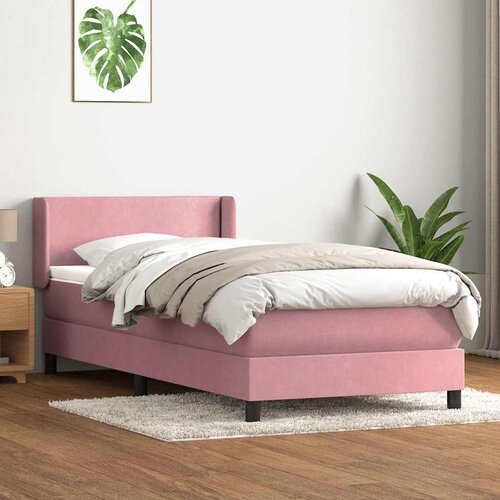 Box Spring krevet s madracem ružičasti 90x210 cm samt Cijene