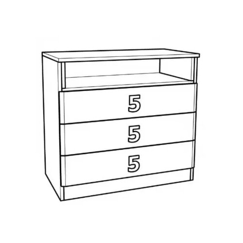 Matis Numero komoda 3F ni&amp;scaron;a Ljubičasta Slike