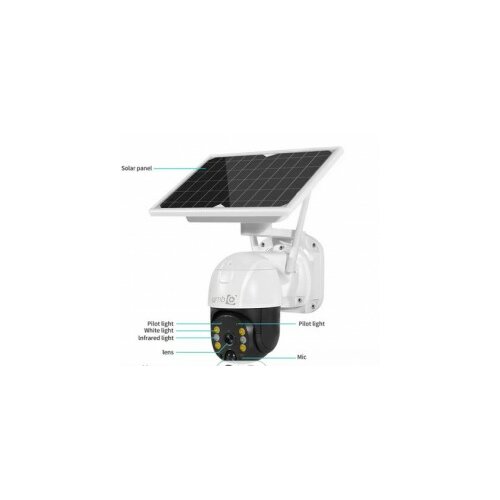 Gembird CAM-IP4MP-EK2-WIFI gmb kamera solar 4 mpix microsd icsee xmeye pro app two-way voice ptz ip66 Cene
