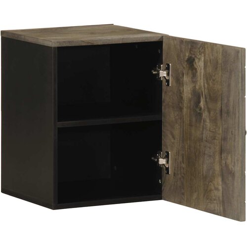 Maison Chic Stenska Kopalniška omarica - Kopalniški kabinet črna 38x33x48 cm masivni les Mango, (21794617) Cene