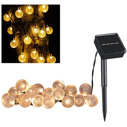  LED solarna dekorativna girlanda BUBBLE GLASS 20xLED/8 funkcija 4,85 m 600 mAh IP44 Cene