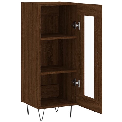  Komoda boja smeđeg hrasta 34,5 x 34 x 90 cm konstruirano drvo Smeđa Slike